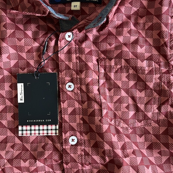 BNWT Ben Sherman toddler short sleeve button up shirt size 3T - Picture 3 of 5